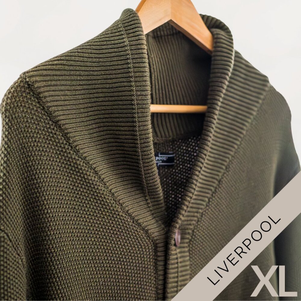 Liverpool Los Angeles XL Sweater | Shawl Collar Cardigan - Picture 3 of 7